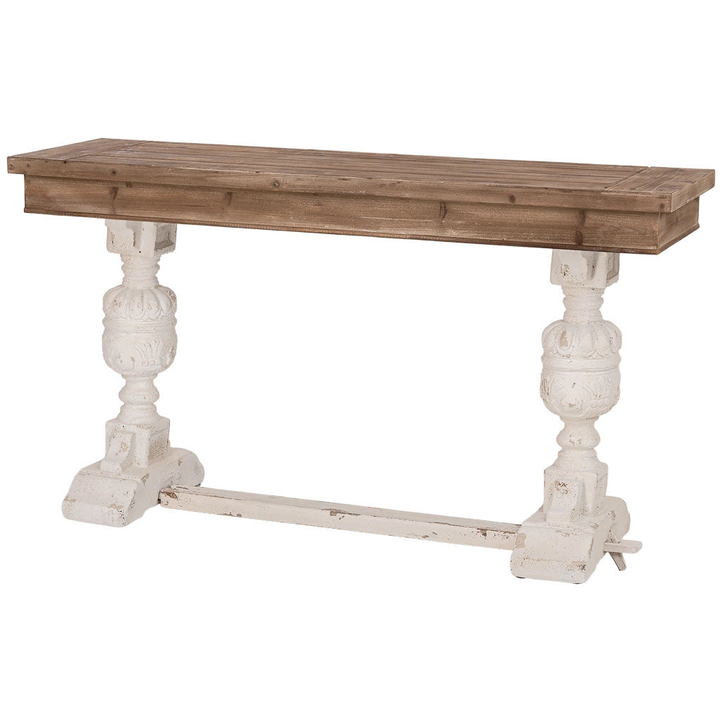 Mobile da ingresso in legno marrone, 150x45x86 cm (altezza)
