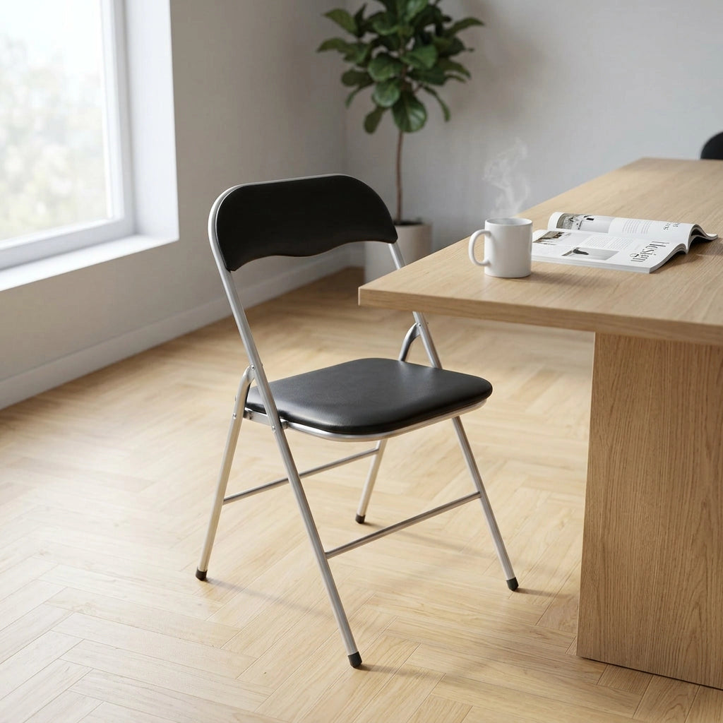 Sedia Pieghevole Salvaspazio in Acciaio PVC cm 44x45x79 - SLIM