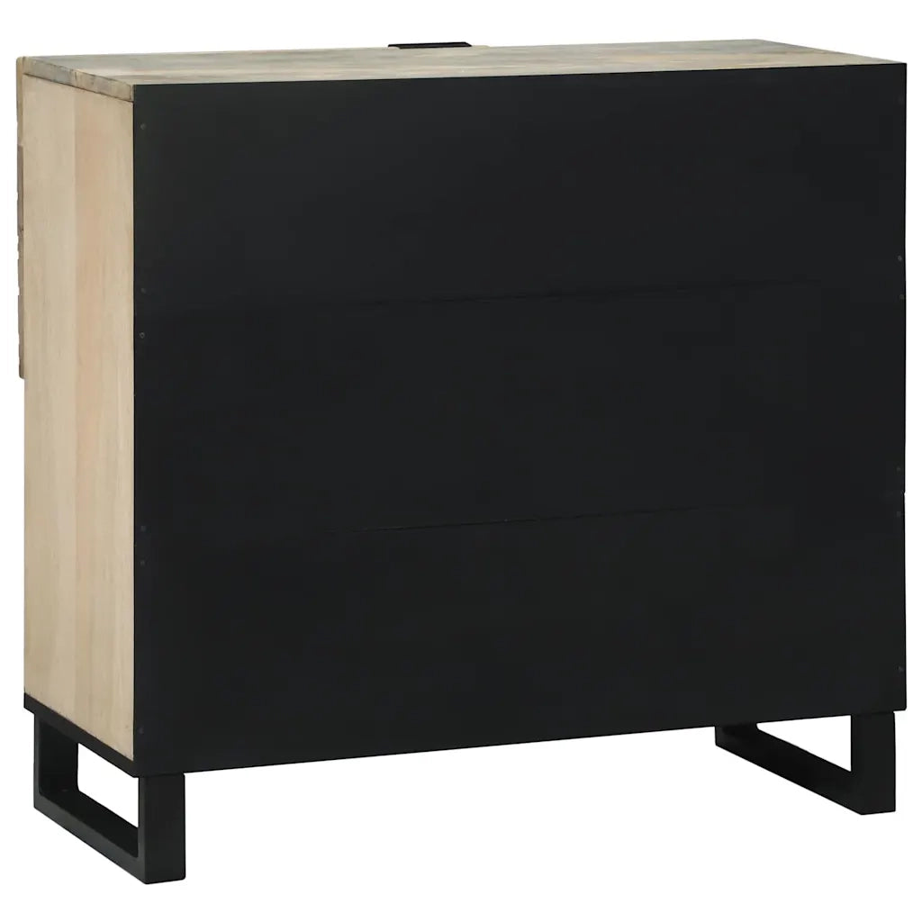 Credenza | Madia | Buffet da pranzo | Armadio da pranzo Bianco 80 x 33 x 75 cm legno massello di mango