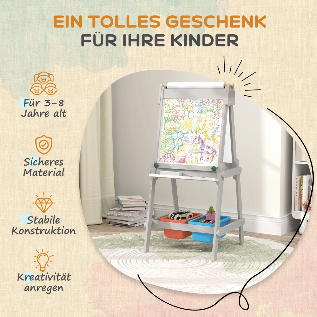 Cavalletto per Bambini 3-in-1 ¨C zephmum ¨C Bianco