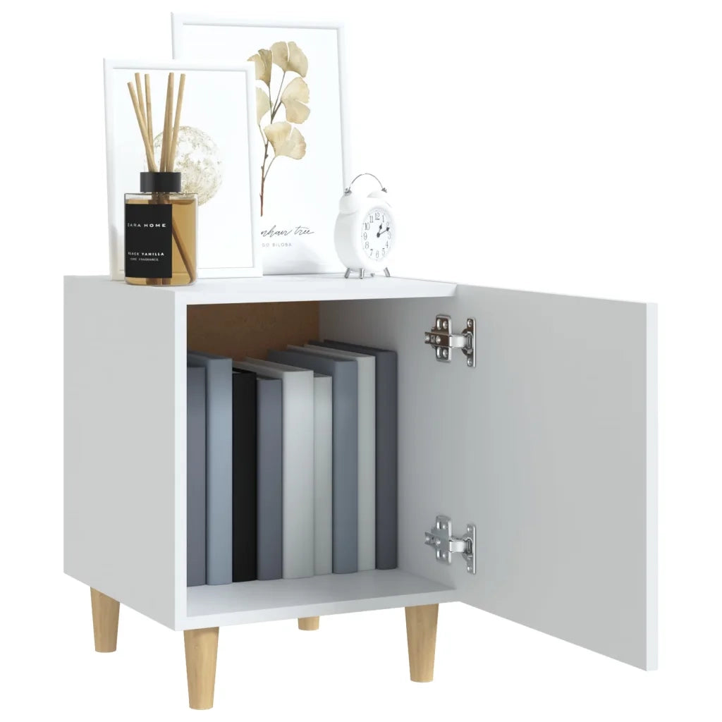 Comodino | Armadio da Notte | Mobiletto da notte Bianco in Legno Multistrato