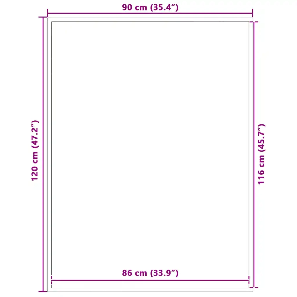 Zerbino Antracite 90x120 cm 4105617