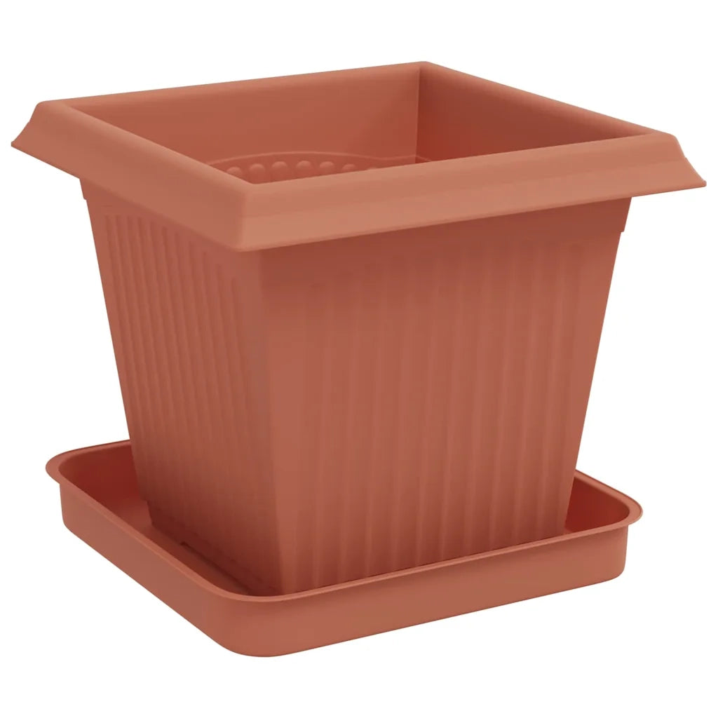 Vasi per Piante 24 pcs Rosso Mattone 16 x 16 x 14 cm Plastica 3403304