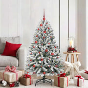 Albero di Natale artificiale con 150 LED Verde e Bianco 150 cm 3395739