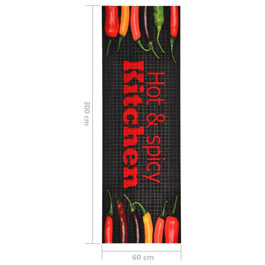 Zerbino | Tappetino da Cucina Lavabile Hot & Spicy 60x300 cm