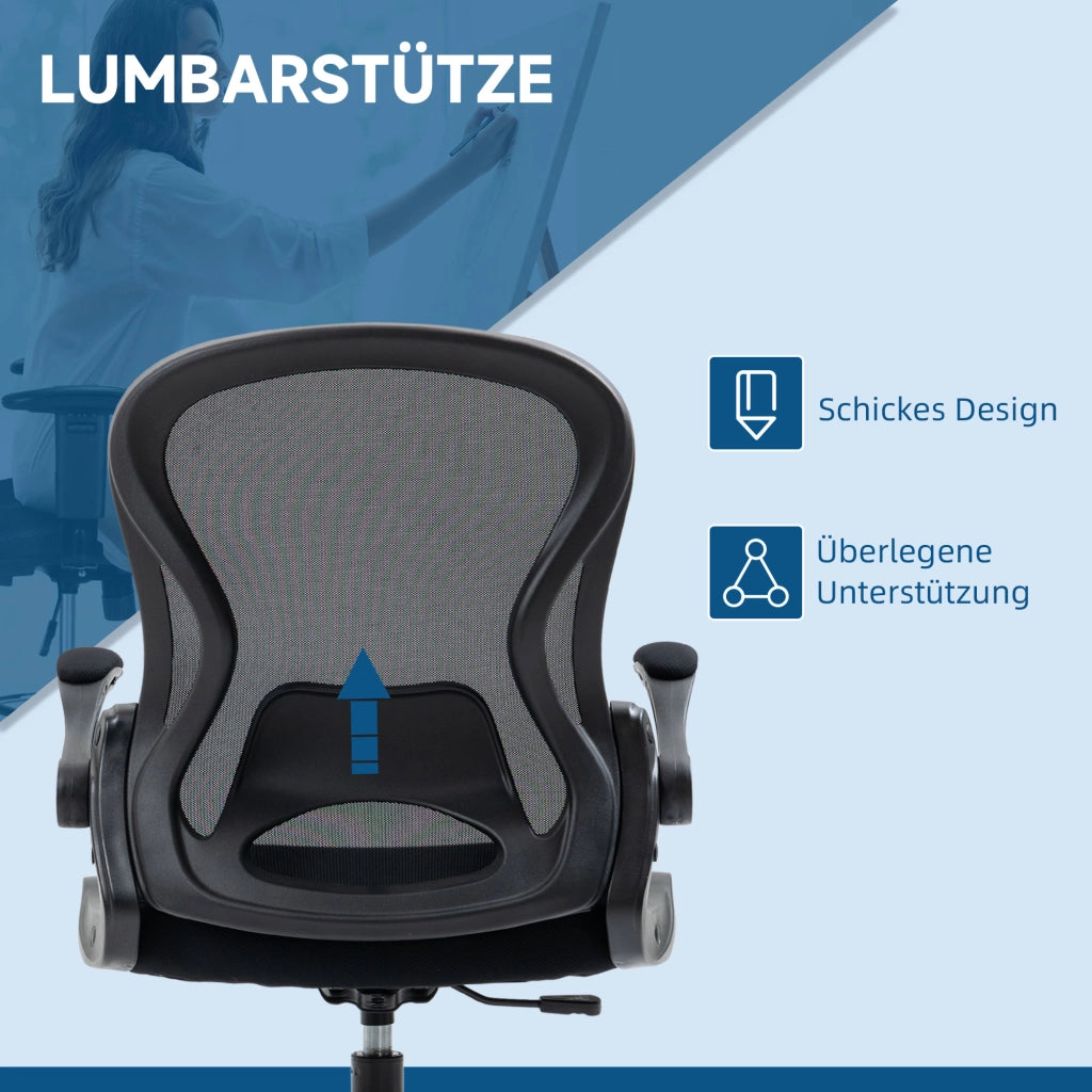 Sedia da ufficio ergonomica con poggiapiedi ¨C Xylo ¨C Altezza regolabile, 59x65x122 cm, Nero