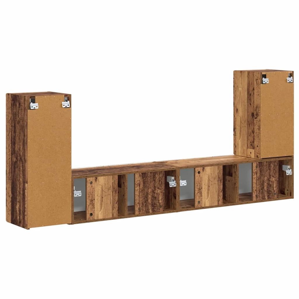 Set mobile TV 4 pcs Legno vecchio Legno multistrato 3409121