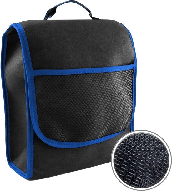 Organizzatore per kofferbak con chiusura con elastici (nero blu)