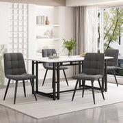 Tavolo da Pranzo Rettangolare ¨C Xylo ¨C Nero, Gambe in Metallo, 140x80 cm