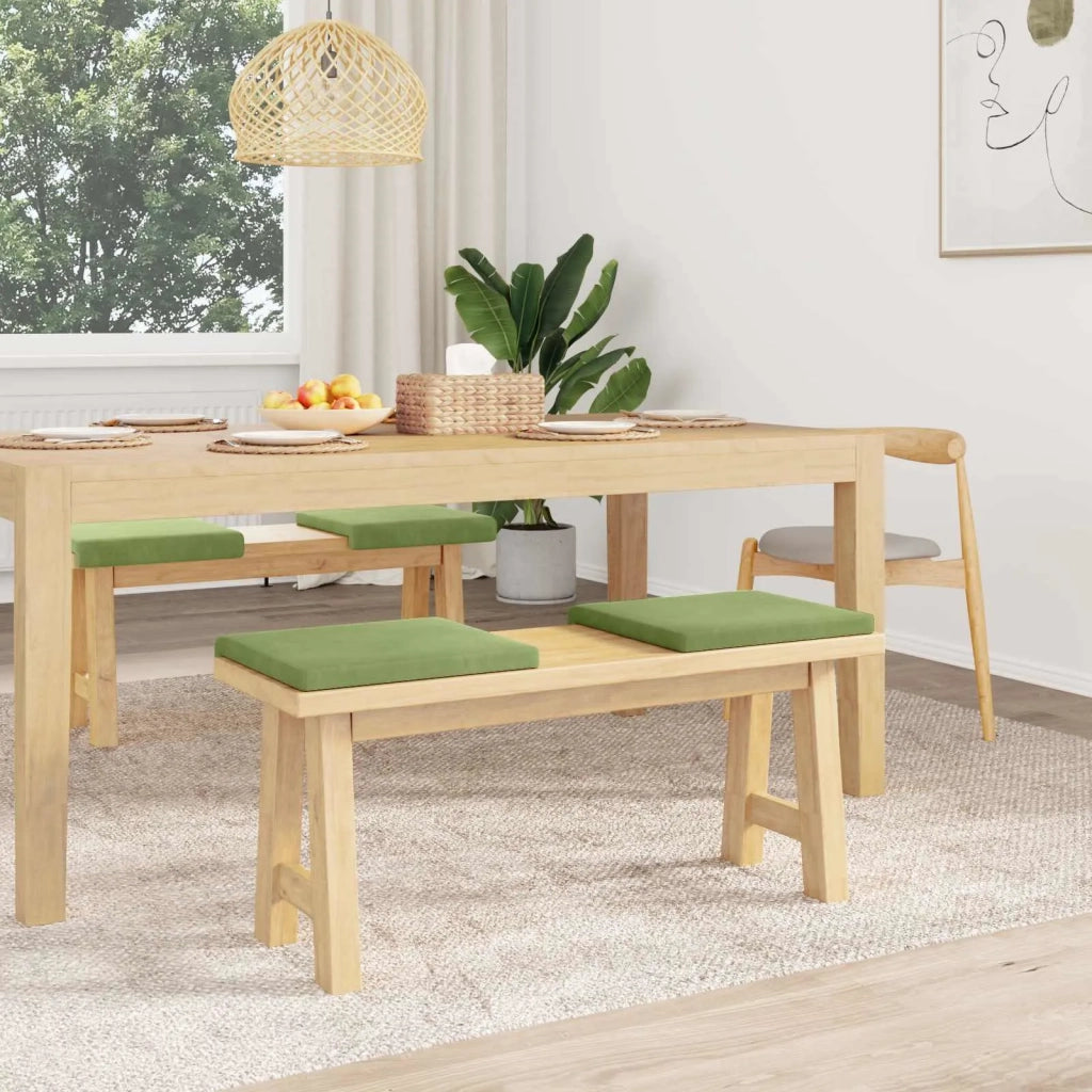 Cuscino per panchina 4 pcs Velluto Verde chiaro 42043101