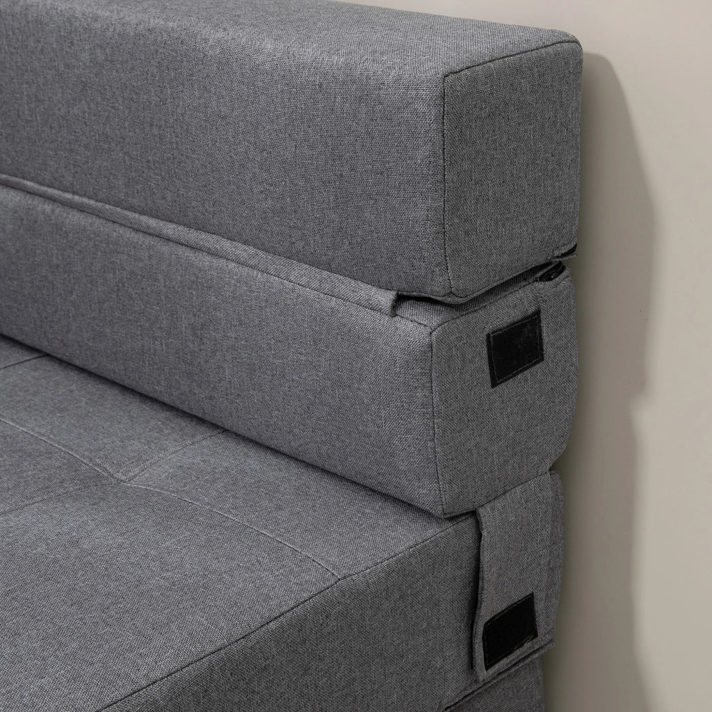 Poltrona letto convertibile 1 posto ¨C Xylo ¨C Tessuto grigio con cuscino sfoderabile