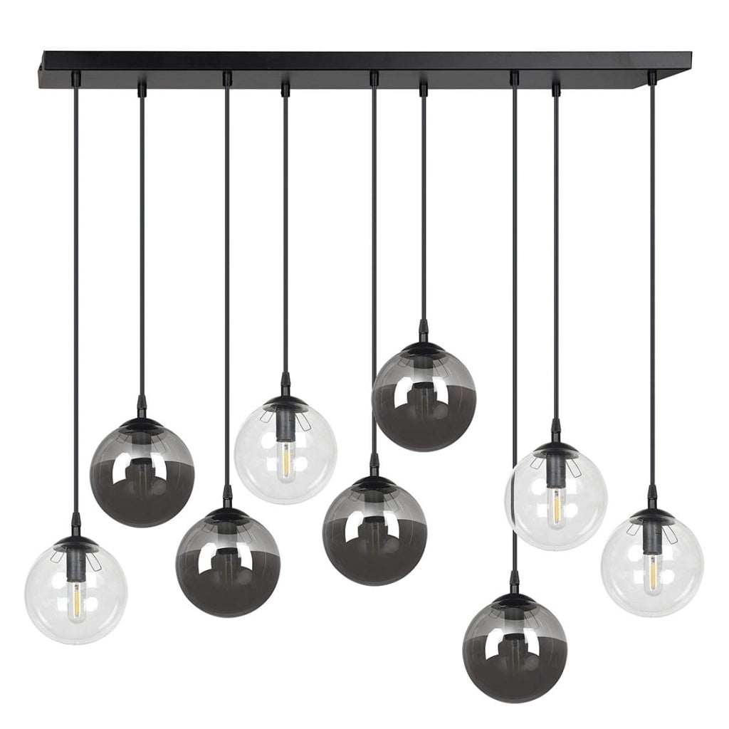 Lampadario Emibig COSMO 9 luci E14 nero multicolor