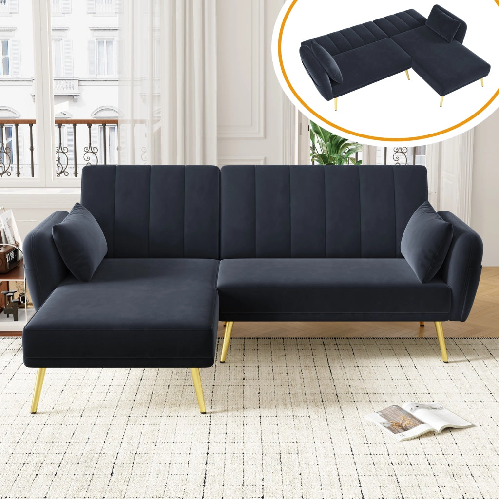 Divano letto angolare moderno - Zephmum - L-forma, funzione relax