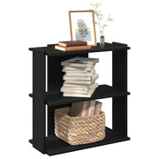 Libreria a 3 Ripiani Nera 60x30x80 cm in Legno Multistrato 860257