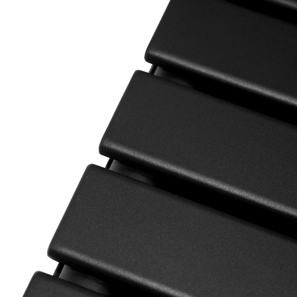 Radiatore Termosifone Termoarredo Design Piatto Pannello Elementi Nero Opaco