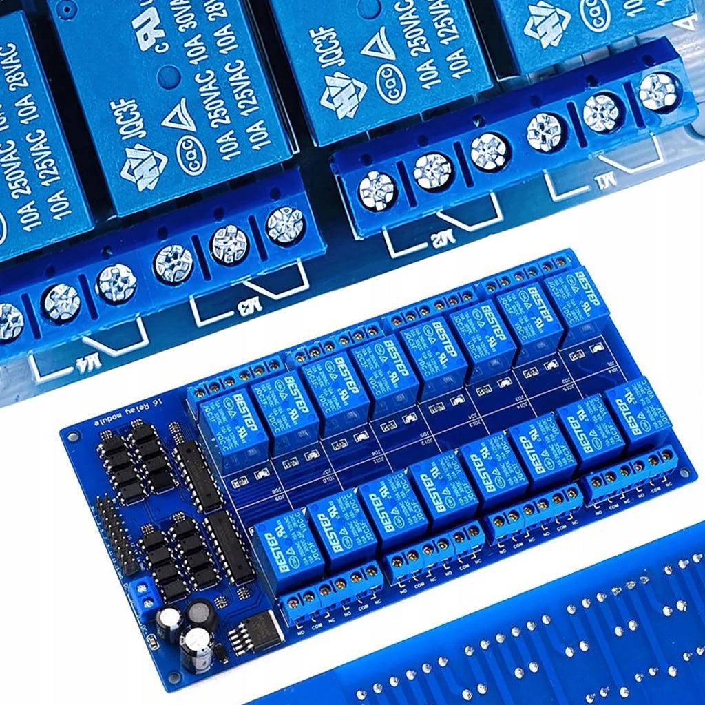 Modulo Relè 16 Canali 24V per Arduino – Alta Qualità e Affidabilità | Dimensioni 220x57x19 mm | Automazione e Robotica