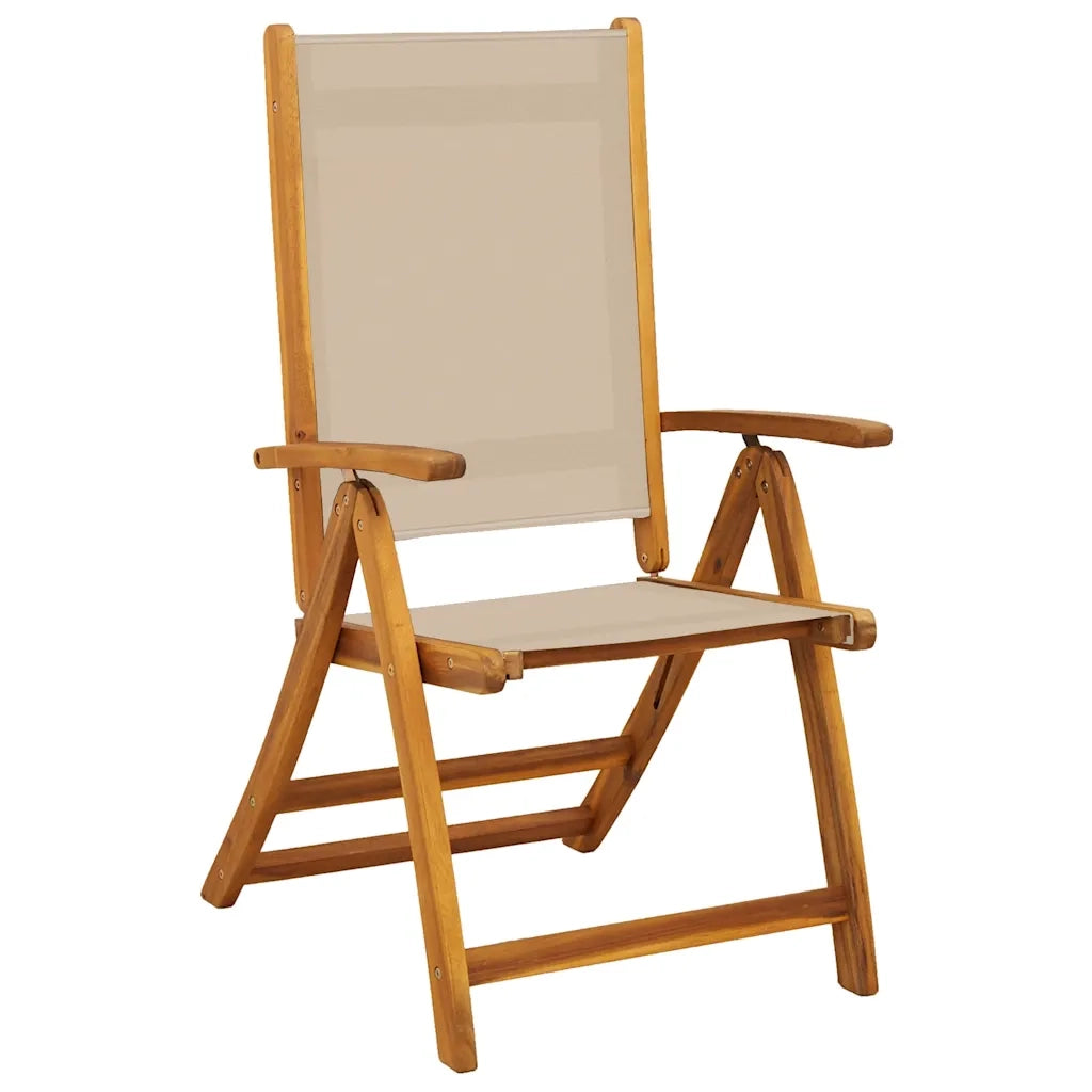 Sedie da Giardino Pieghevoli 6 pz Massello d'Acacia e Textilene 3279245