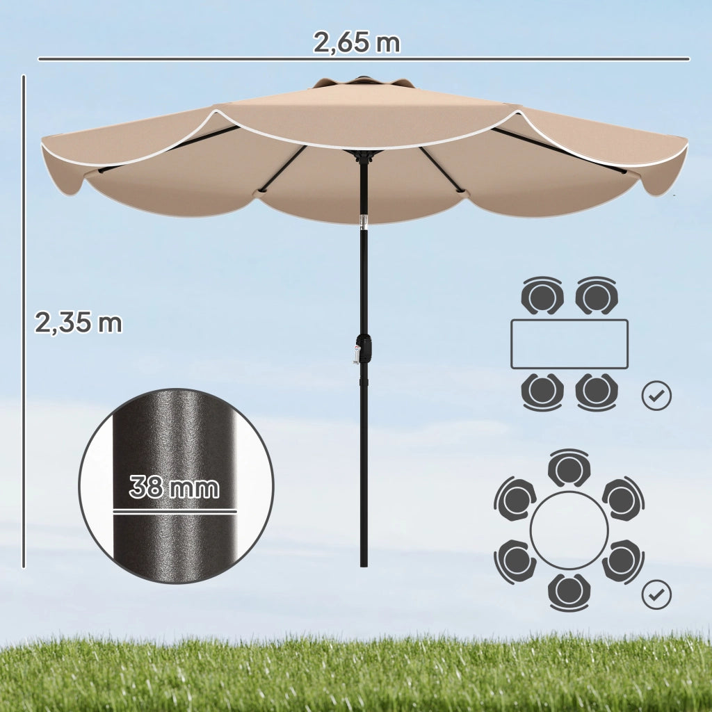 Ombrellone da Giardino ¨C Minimal ¨C Beige ?270 cm