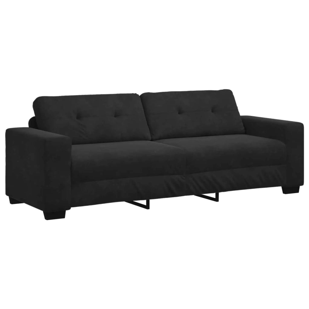 Set di divani 3 pcs Nero 221 x 80 x 80 cm Velluto 3324644