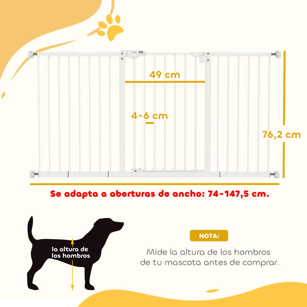 Barriera di Sicurezza Estensibile ¨C Minimal ¨C Bianco 74-147,5x76,2 cm