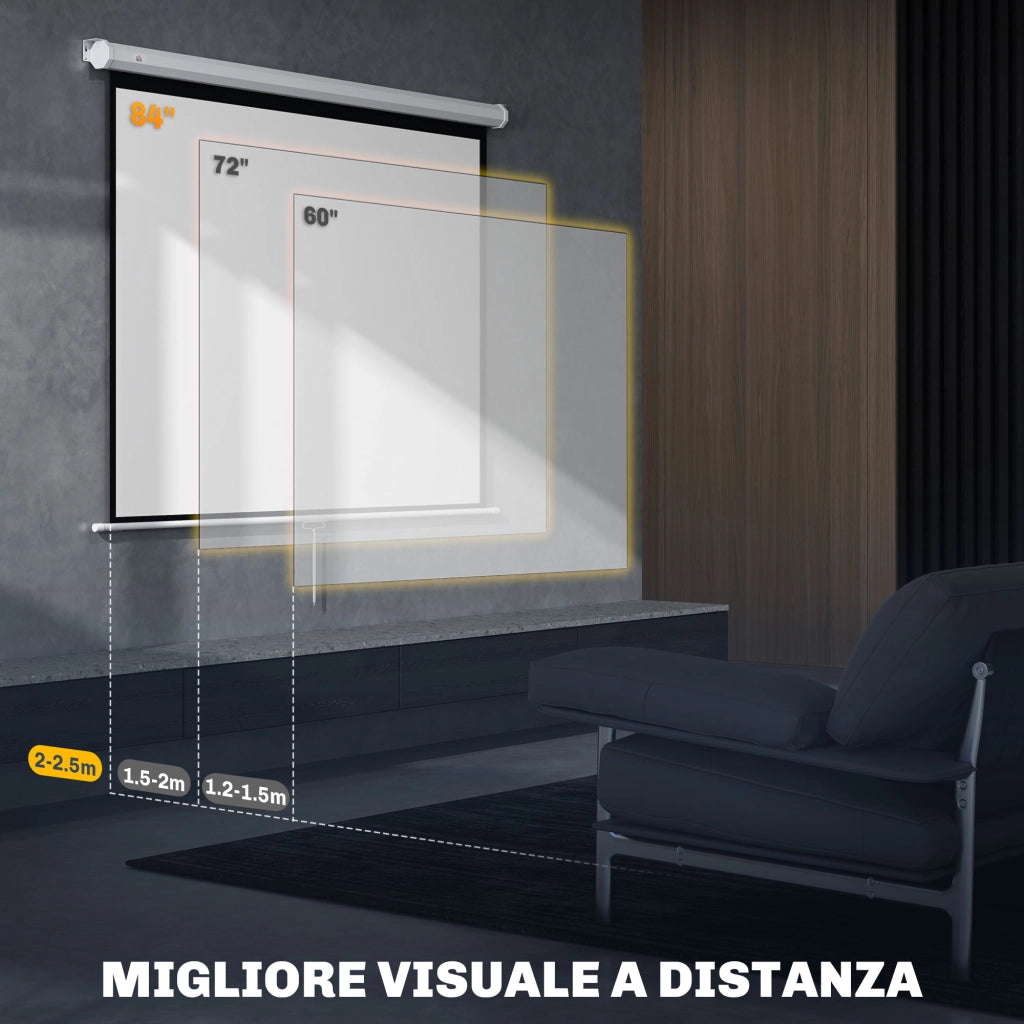Schermo per Proiettore ¨C Minimal ¨C 84' 4:3 160¡ã da Soffitto o Parete
