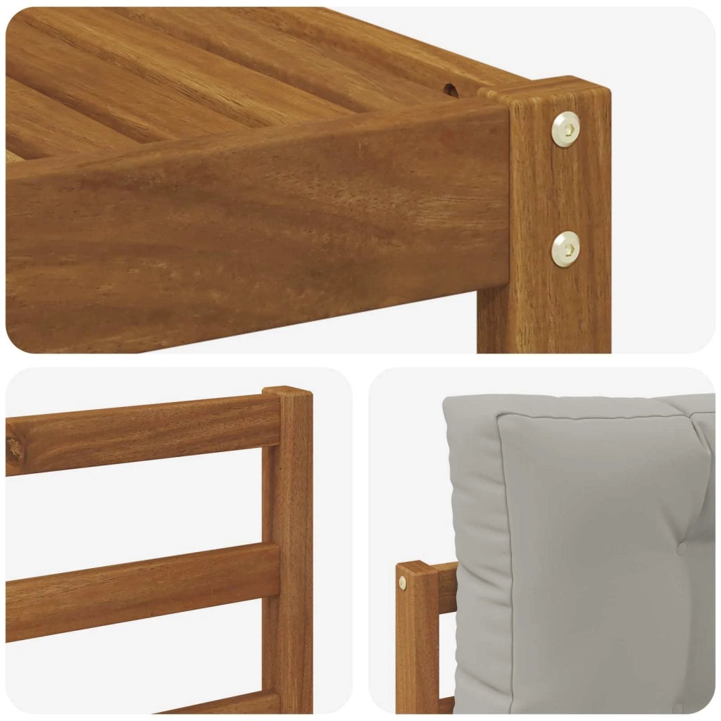Set di divani da esterno 6 pcs Grigio Naturale e Chiaro 3367809