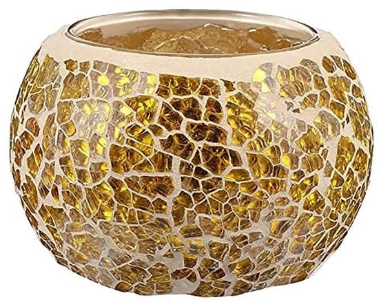 Sostegno per candela in vetro mosaico - Sostegno per candela manuale - Terapia aromatica - Decorazione da festa - Supporto per candela votiva - Utilizzo multifunzionale