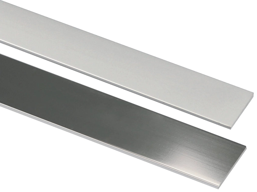 PROFILO PER RIVESTIMENTO PIATTO 15x2 mm - satinato - barra 2 mt 753 - 10 metrilineari- ARCANSAS