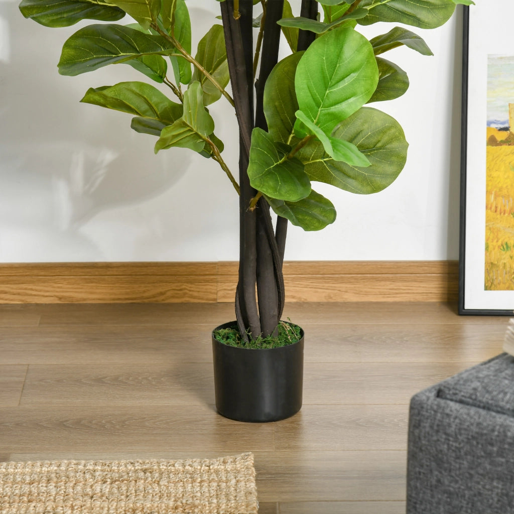 Ficus Artificiale 130cm ¨C Xylo ¨C 78 Foglie Realistiche per Interni ed Esterni