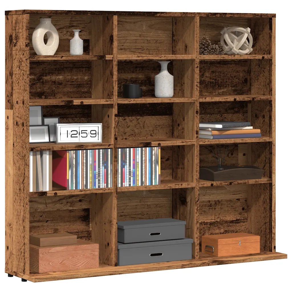 Mobile Porta CD Legno Antico 50x33x117,5 cm Legno Multistrato CFW6041377