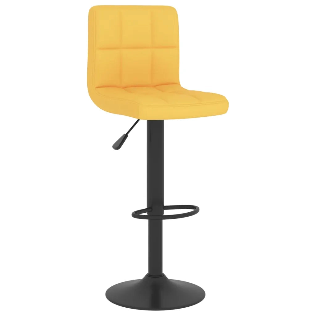 Sgabelli da Bar 2 pz Giallo Senape in Tessuto 334289