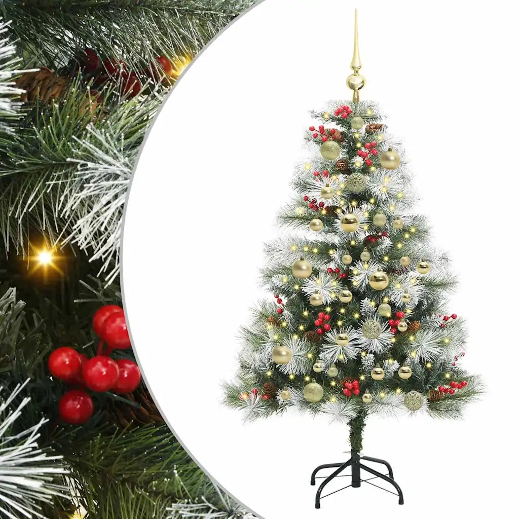Albero di Natale artificiale Verde e bianco 120 cm 3395165