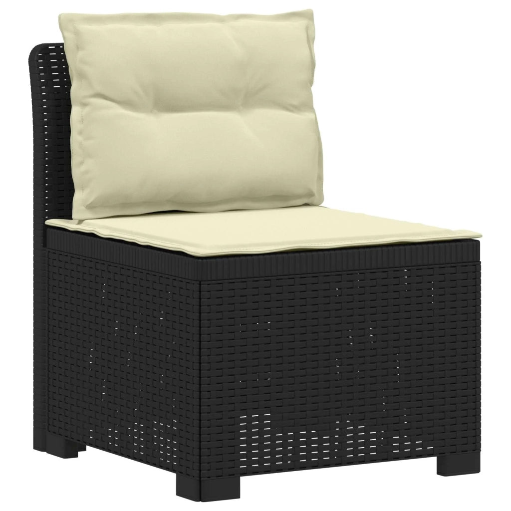 Divano da esterno-Divano da Giardino 3 posti con cuscini in look rattan PP 622107