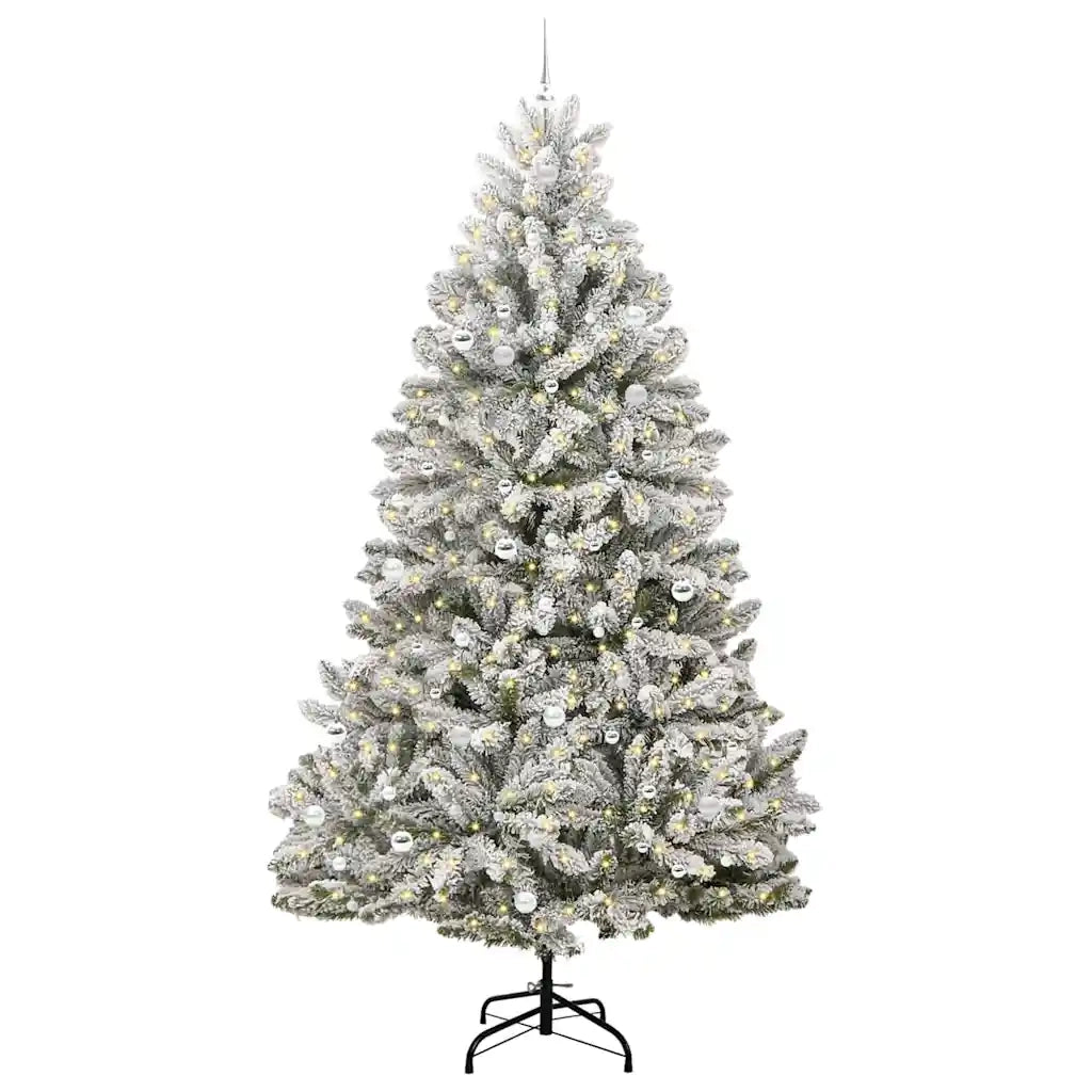Albero di Natale artificiale con 300 LED Verde e Bianco 270 cm 3395780