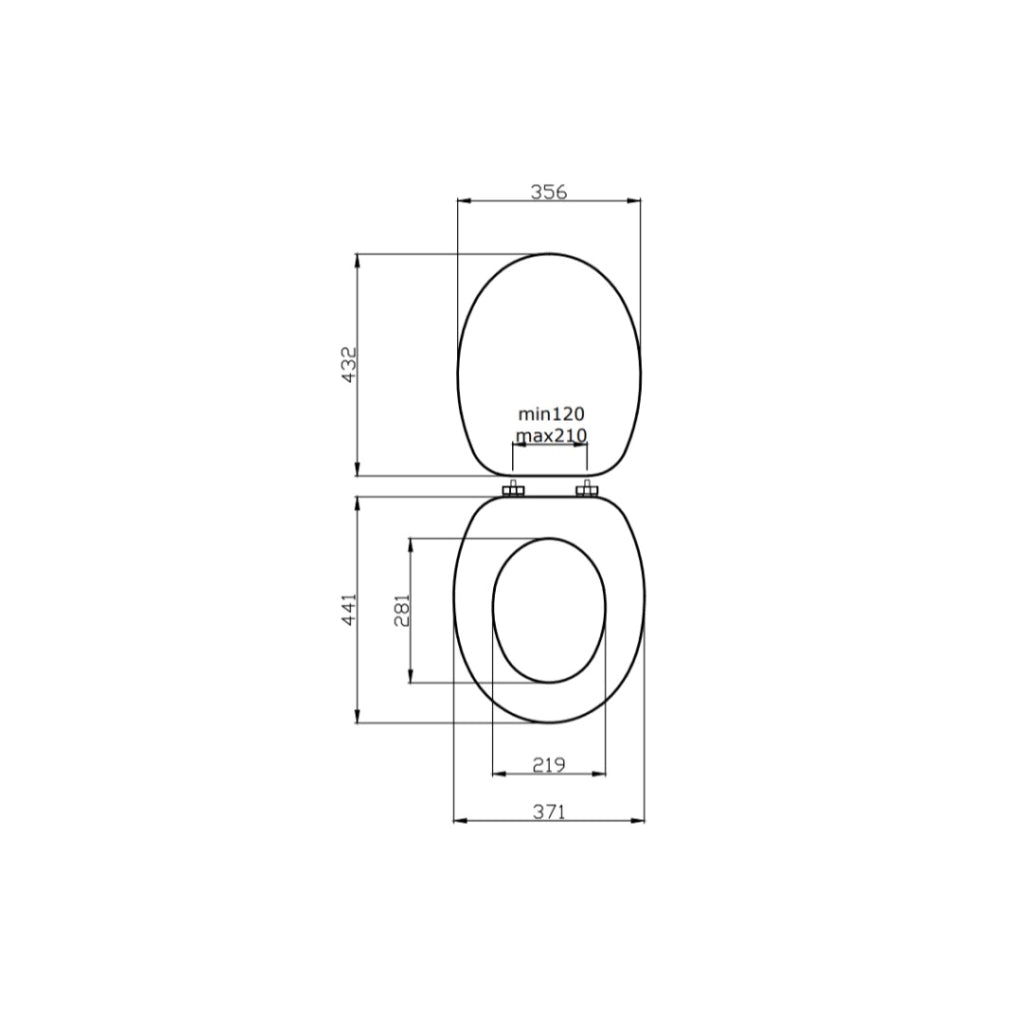 Copriwater universale soft close bianco opaco