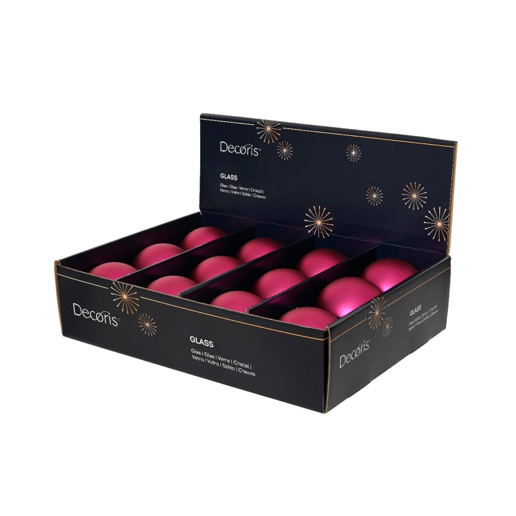 Pallina Vt opaco rosa festivo d8cm