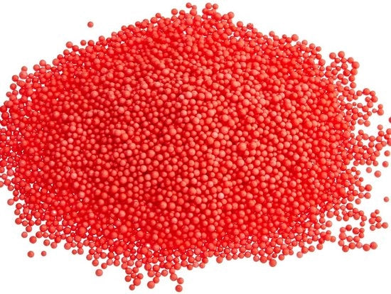Sfere di schiuma 21G - Boccioli di schiuma rotondi 2,5-3,5 mm - Decorazioni per matrimoni - Attività di confezione - Sfere per scatole di regali - Colore saturato rosso - Sfere di schiuma