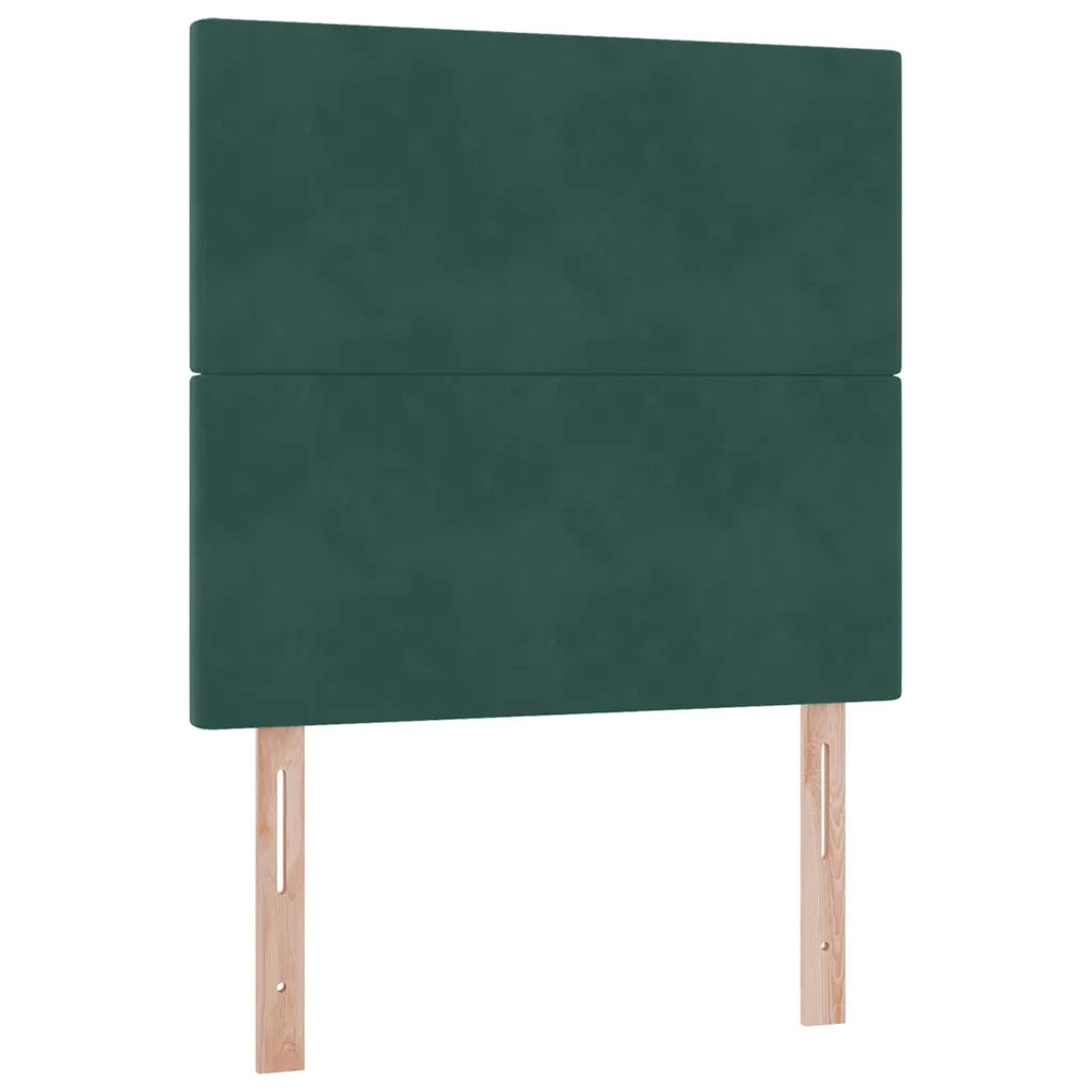 Letto con contenitore e LED Verde Scuro 90 x 190 cm Velluto 3372576