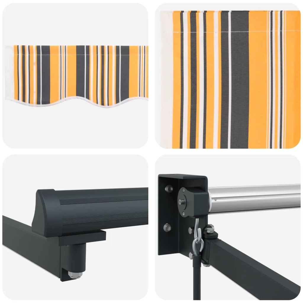 Tenda retrattile manuale con LED 4,5 × 3 m 3419485