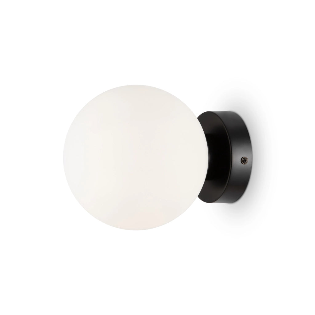Maytoni Applique Minimalista Basic Form 1 luce E14 nera metallo diffusore bianco