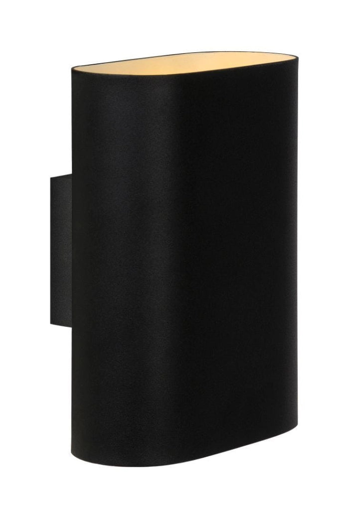 Applique Lucide Ovalis 2xE14 nera ottone 12219/02/30