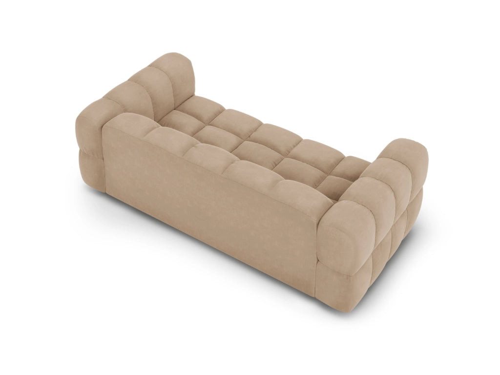 Cosmopolitan Design - Divano "Sky" 3 posti in velluto sabbia 