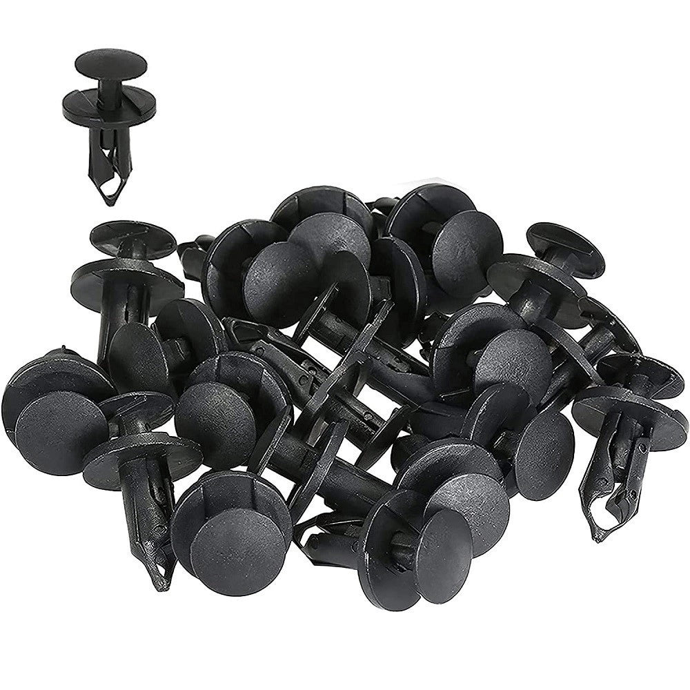 Trade Shop - Kit 40pz Clip Di Fissaggio Automatico Rivetto In Plastica Per Paraurti Auto Nero -