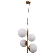 Italux Riga lampadario moderno ottone 4 luci E14/E27