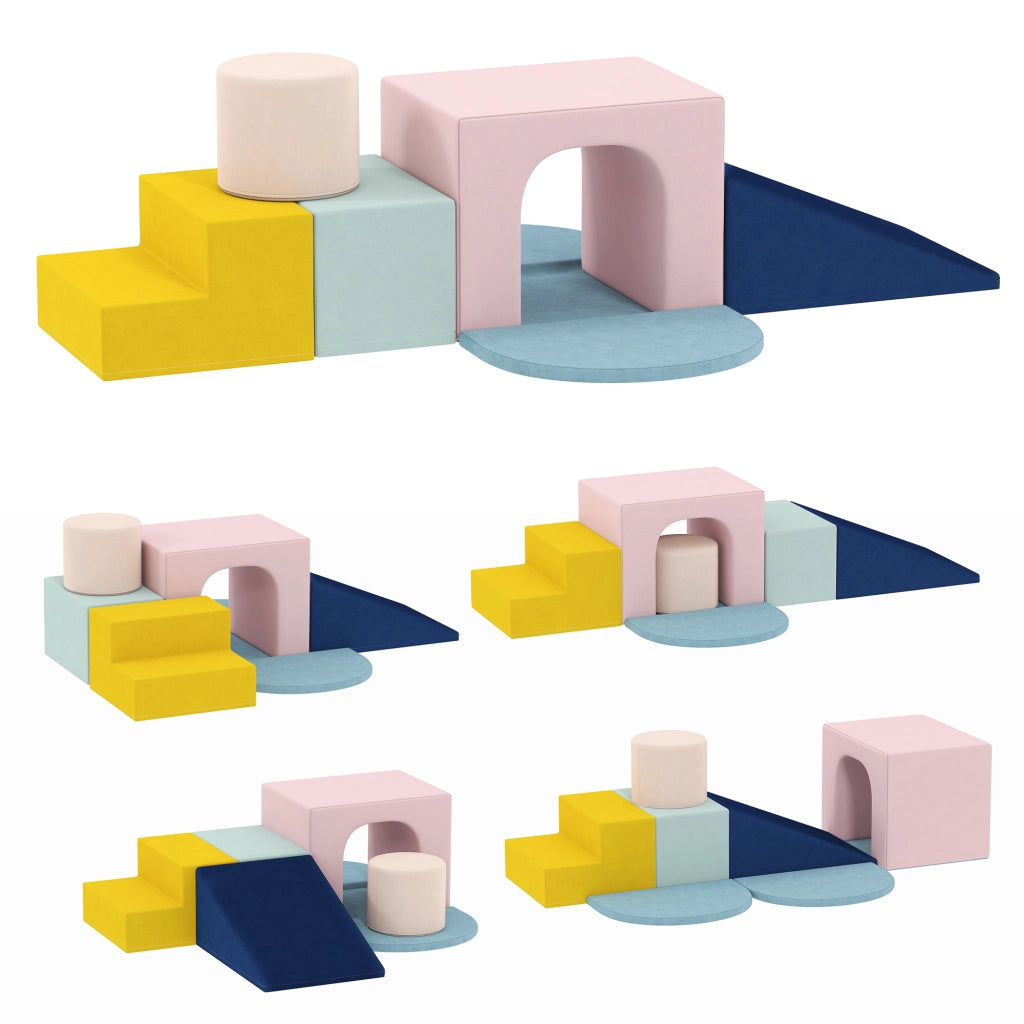 Blocchi di schiuma per bambini con fodere lavabili ¨C Minimal ¨C Multicolore