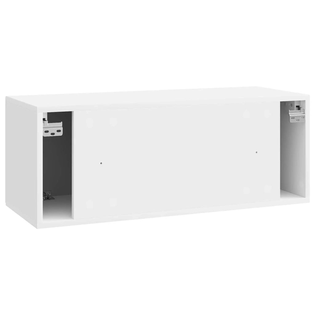 Mobile TV da Muro | Armadietto TV | Mobile Porta TV Bianco Lucido 78,5 x 31 x 30 cm