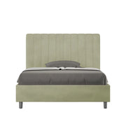 BS COM Letto una piazza e mezza contenitore imbottito 120x190 microfibra tè verde