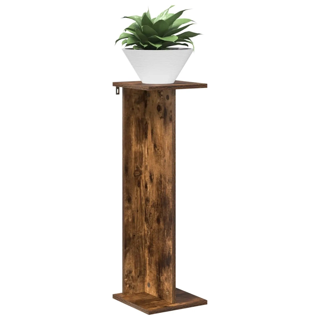 Supporto per piante 2 pz Rovere Fumo 25 x 25,5 x 80,5 cm 899651