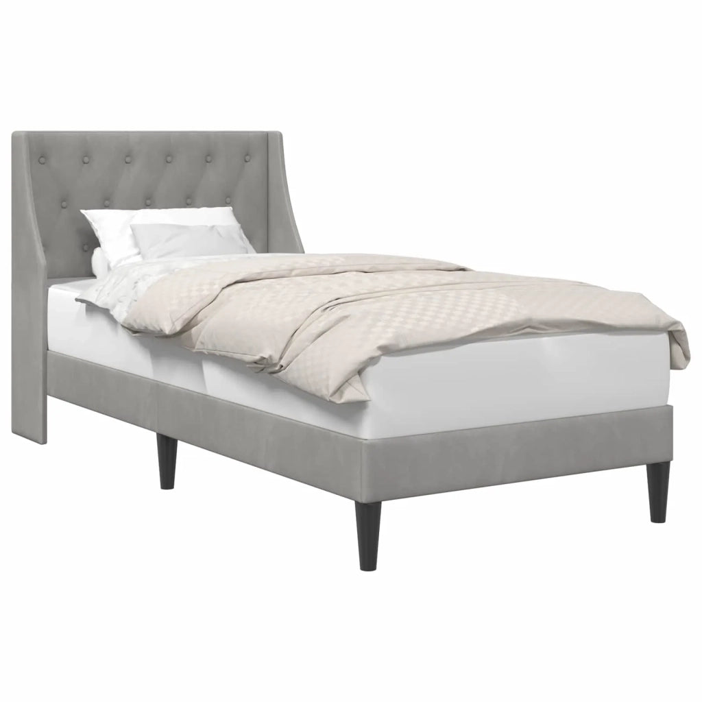 Struttura del letto Grigio chiaro 80 x 200 cm Velluto 42027388