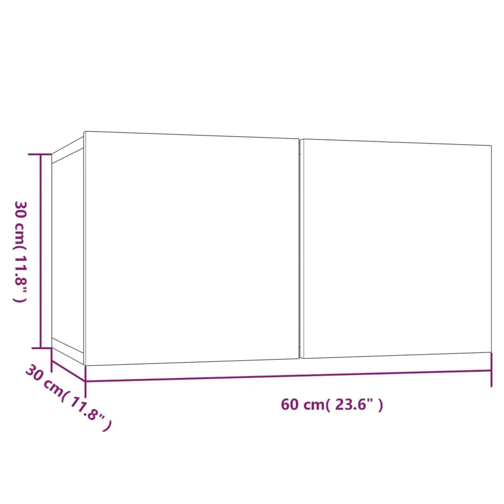 Mobile TV da parete Sonoma 60 x 30 x 30 cm legno ingegnerizzato grigio 02_0024290